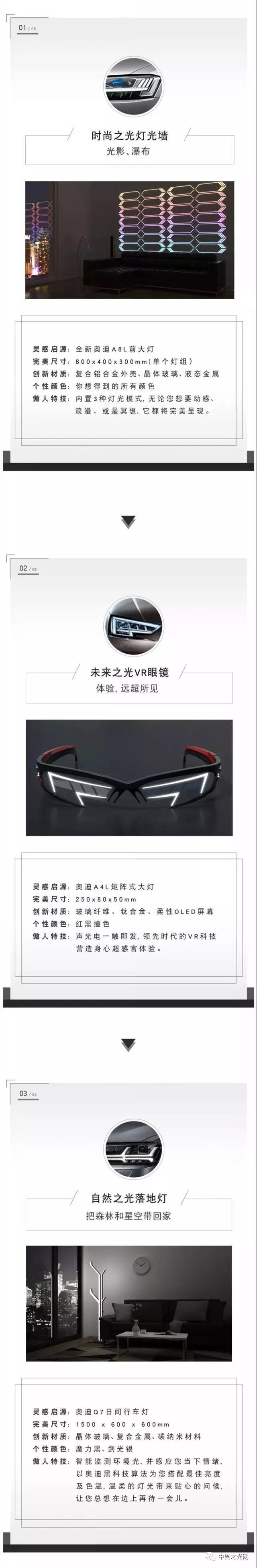 奥迪卖LED灯?看看光学研发部创意灯具展 奥迪卖LED灯?看看光学研发部创意灯具展