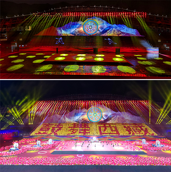 西藏史上最大规模运动会 艾比森500㎡LED大屏尽显民族特色