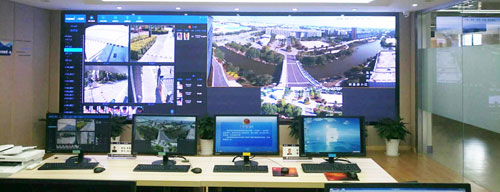 汉创小间距LED显示屏落户盐城开发区分局