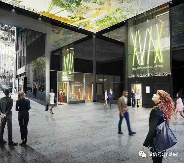 伦敦标志性建筑Fen Court内的LED天幕