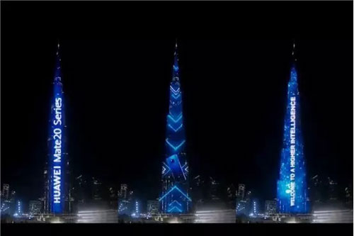 华为花500亿在迪拜塔打广告，2019户外广告市场仍是LED屏企掘金重地？