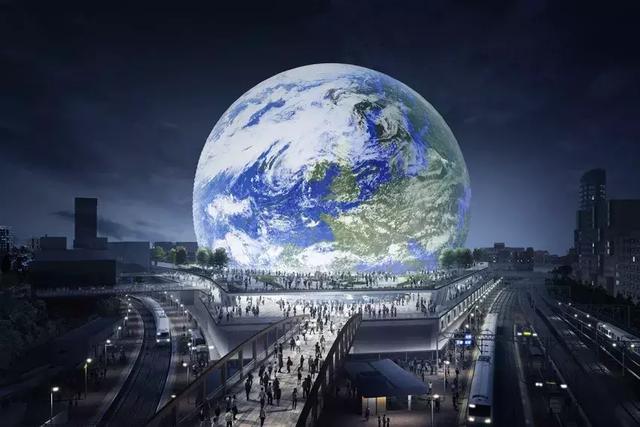 LED的外壳组成的球形建筑 LED的外壳组成的球形建筑