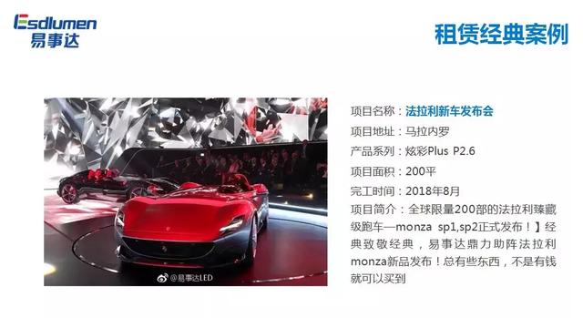 易事达1000方租赁屏助力广汽传祺新车发布会