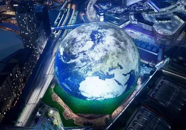 LED的外壳组成的球形建筑 LED的外壳组成的球形建筑