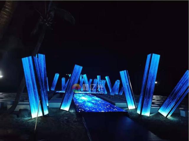 鑫亿光LED地砖屏闪耀三亚国际婚礼节