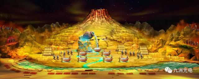 九洲光电│横店影视城之梦幻太极1353㎡LED水浸屏完美绽放