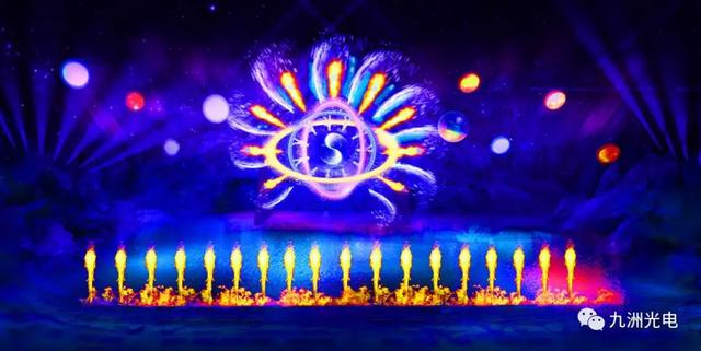 九洲光电│横店影视城之梦幻太极1353㎡LED水浸屏完美绽放
