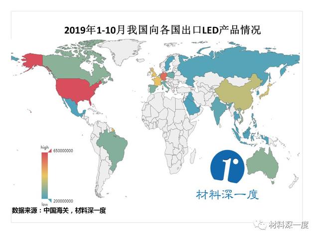 材料深一度|2019年前10个月LED照明出口负增长7.73%