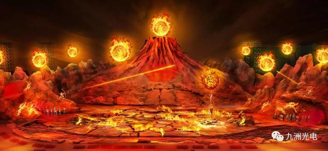 九洲光电│横店影视城之梦幻太极1353㎡LED水浸屏完美绽放