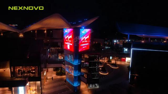 助力建筑幕墙新媒体,晶泓LED透明屏点亮三亚海棠湾河心岛项目