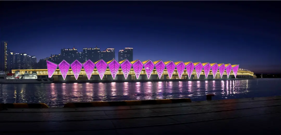 助力打造华北最大会展中心，洲明点亮石家庄璀璨夜色！