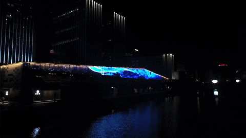 洲明再造网红景点！1400㎡创意屏点亮宁波“曼哈顿”！