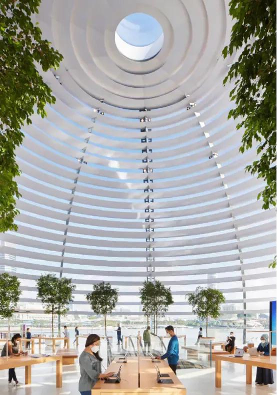 海上灯笼！福斯特操刀的苹果首家水面专卖店又刷屏了