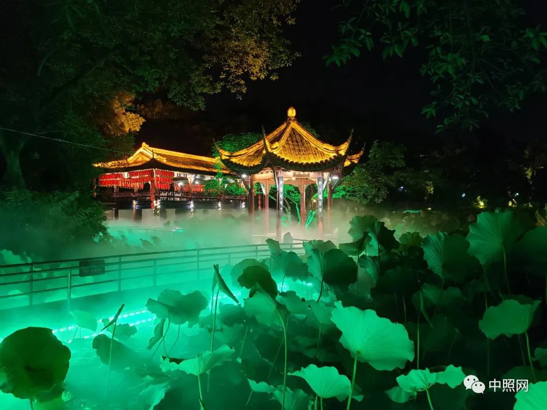 广汉市房湖公园夜景照明工程