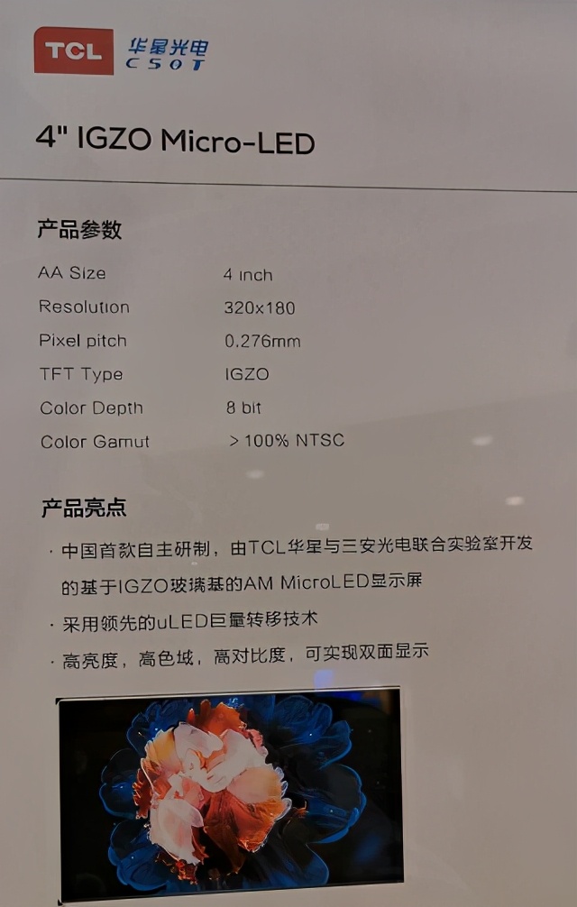 TCL华星显示技术进阶之miniLED&MicroLED、OLED、LCD