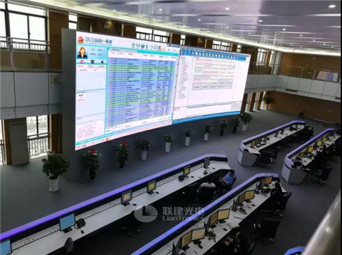 联建光电8K巨幕点亮长沙高新公安局，打造警务“超脑”显示新高地！