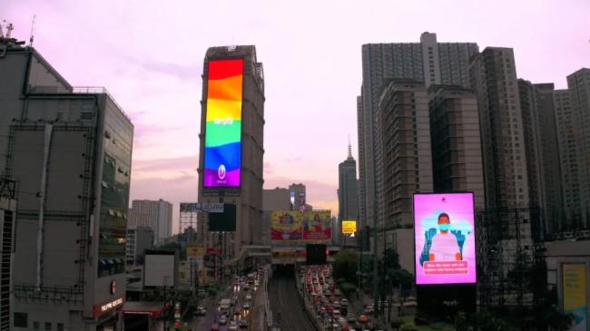 千余平米洲明大屏点亮番禺天河城，再造广州网红新地标