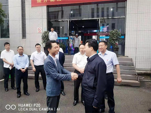市委副书记、代市长黎春秋调研湖南合利来帮扶指导工作，舒灿董事长陪同调研！