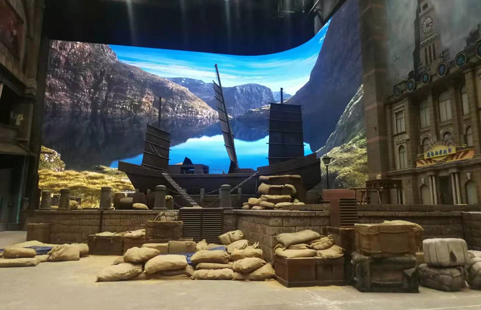 洲明1685㎡大屏点亮横店影视城，再现老上海十里洋场风情！