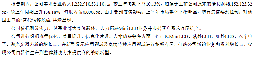 LED封装企业2020年年报盘点：净利润困境下，企业布局新战场