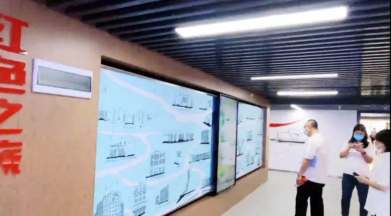 森克滑轨屏让广州市越秀区阳光城商圈党群服务中心展示“动”起来