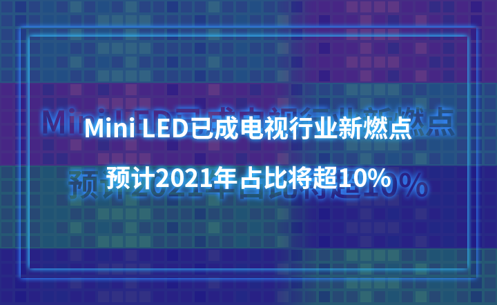 Mini LED已成电视行业新燃点，预计2021年占比将超10%