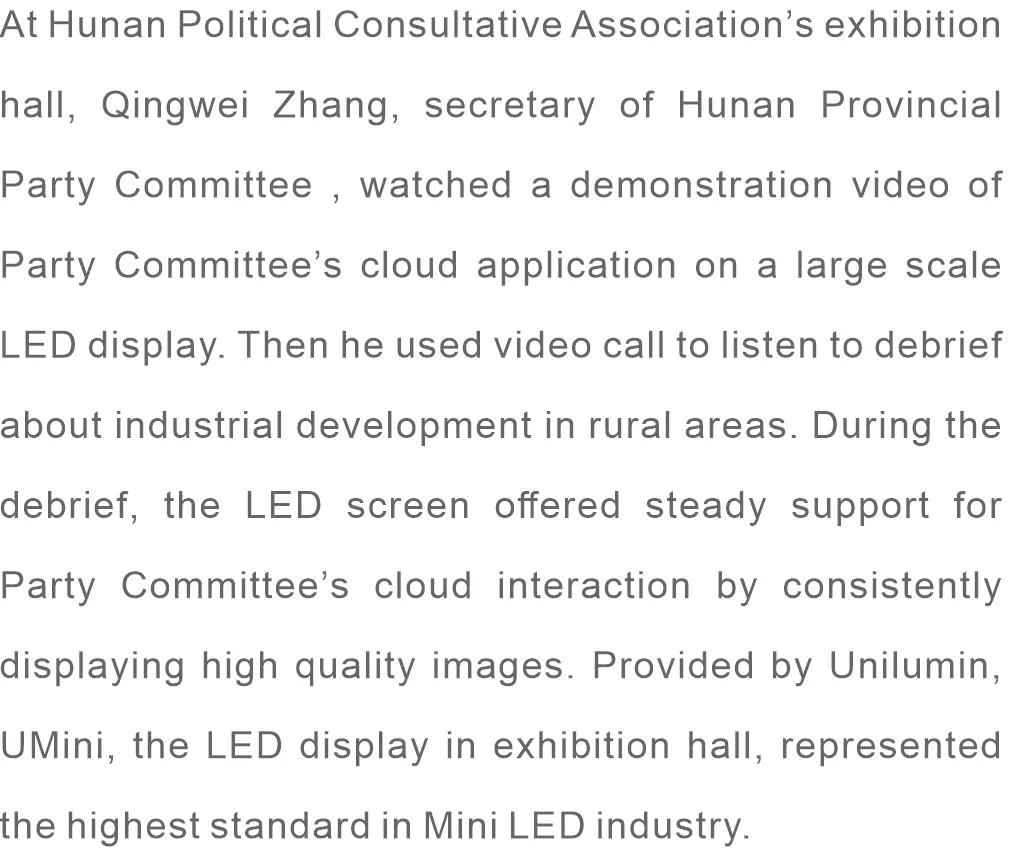 全国政协、湖南省委领导现场体验，Mini LED大屏数字政务再显身手
