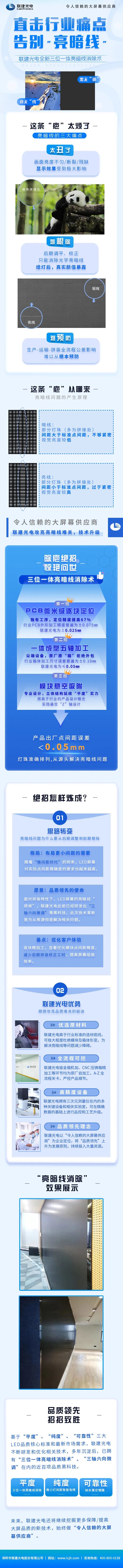 联建光电最新黑科技！直击行业痛点，告别“亮暗线”