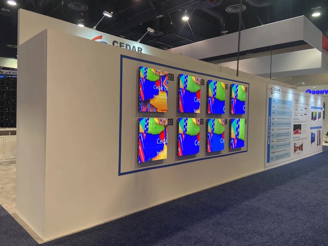 希达电子倒装COB显示产品闪耀2022年美国国际专业视听集成设备与技术展