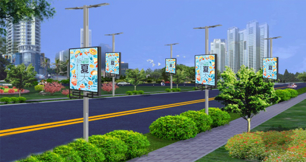 强力巨彩LED智慧灯杆屏，引领智慧城市新潮流！