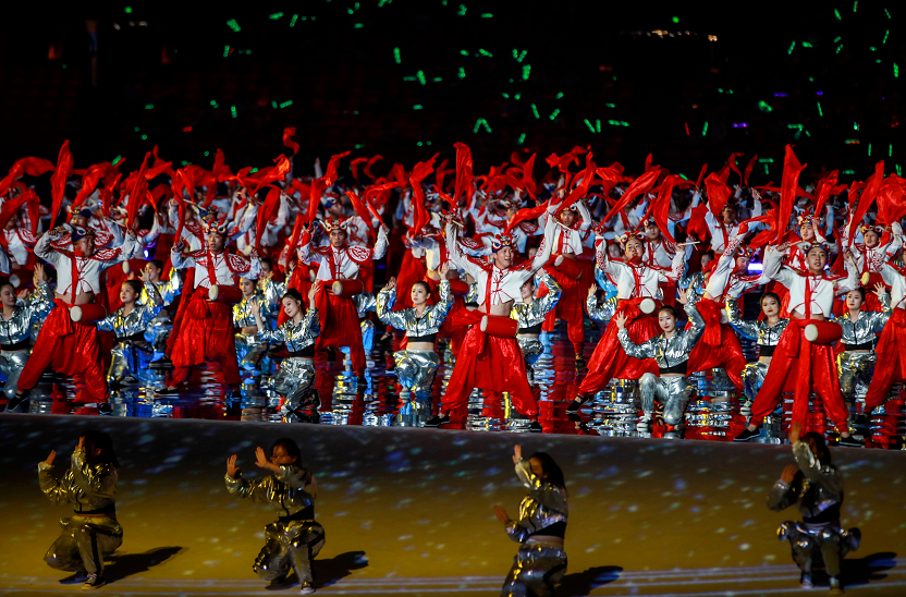 塞上风情，流光溢彩——新亚胜点亮陕西省运会开幕式！