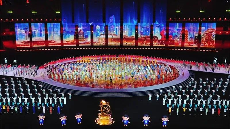 丝路画卷！新亚胜光电亮相甘肃省第十五届运动会开幕式