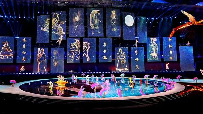 丝路画卷！新亚胜光电亮相甘肃省第十五届运动会开幕式