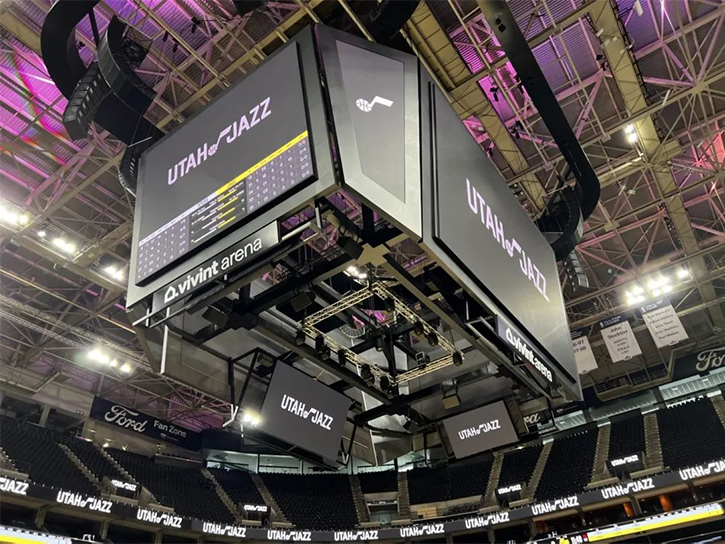 再度闪耀NBA赛场！艾比森大屏点亮爵士队主场馆