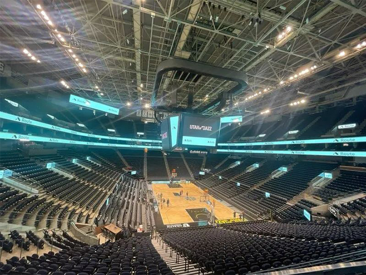 再度闪耀NBA赛场！艾比森大屏点亮爵士队主场馆