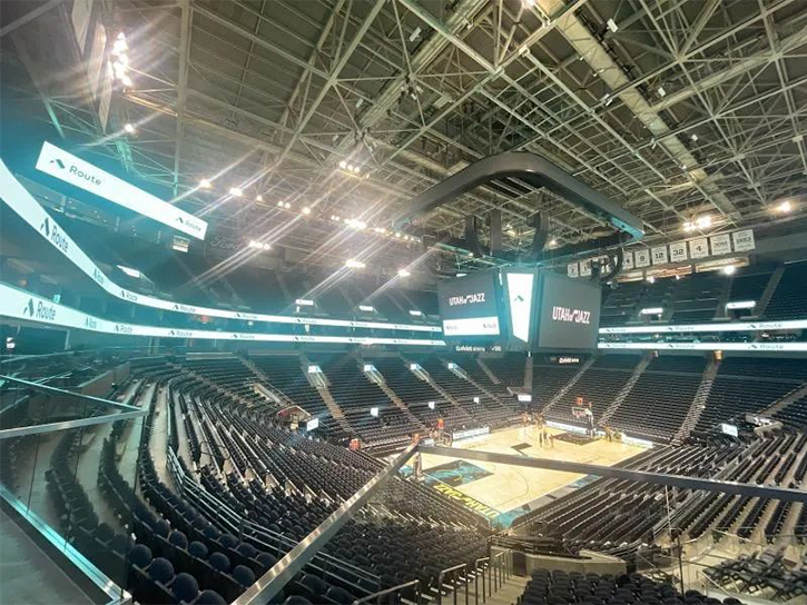 再度闪耀NBA赛场！艾比森大屏点亮爵士队主场馆