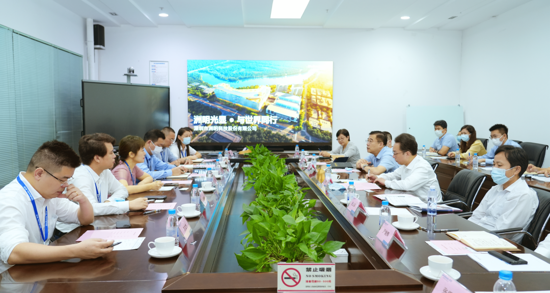 天津市副市长朱鹏一行莅临洲明科技考察调研