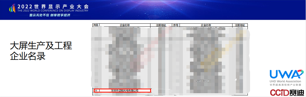 重磅 | 迈锐光电入选“百城千屏”大屏生产及工程商名录