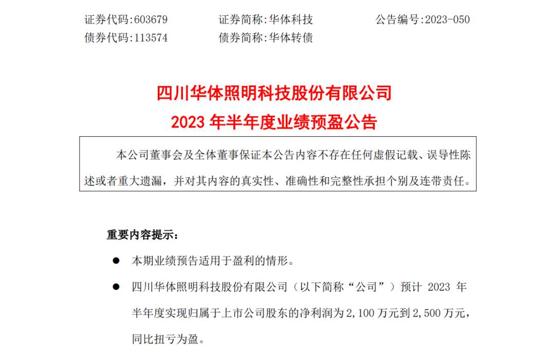 10家照企2023年半年度业绩预告！