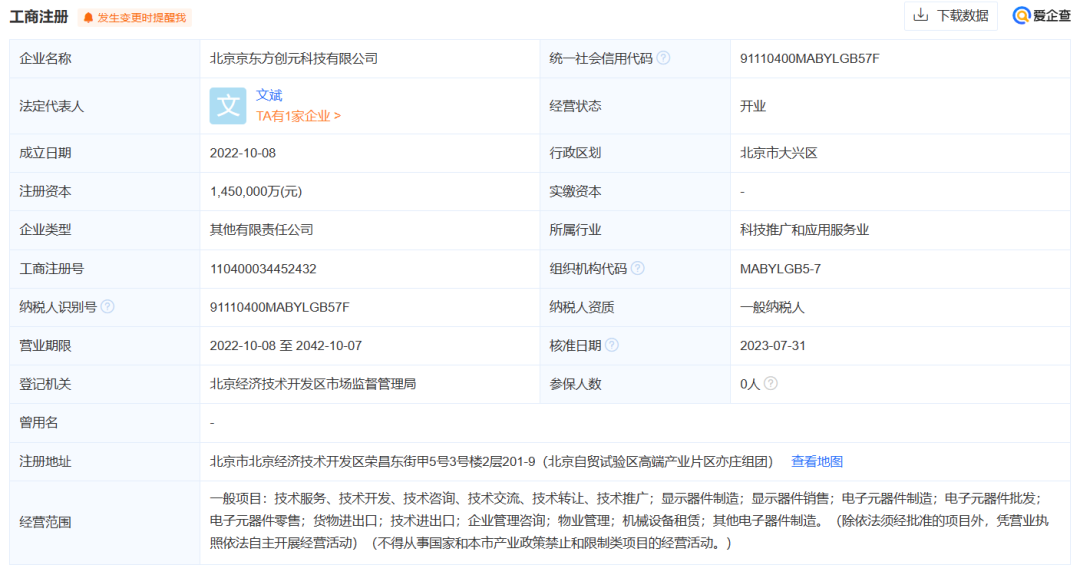 增资至145亿！京东方加码MiniLED直显背板等项目