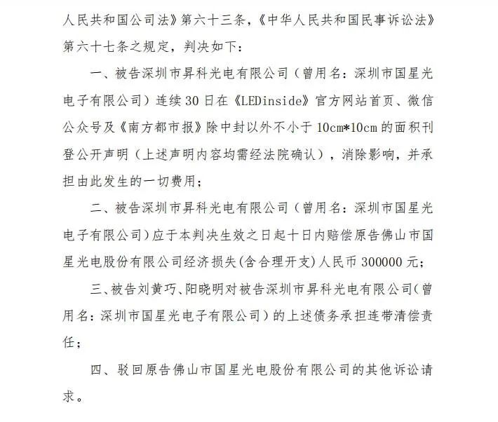 胜诉！LED封装龙头品牌维权成功