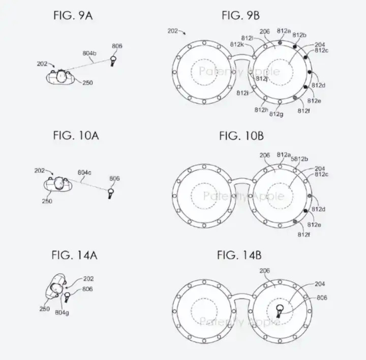 苹果最新智能眼镜专利：双屏幕+LED阵列