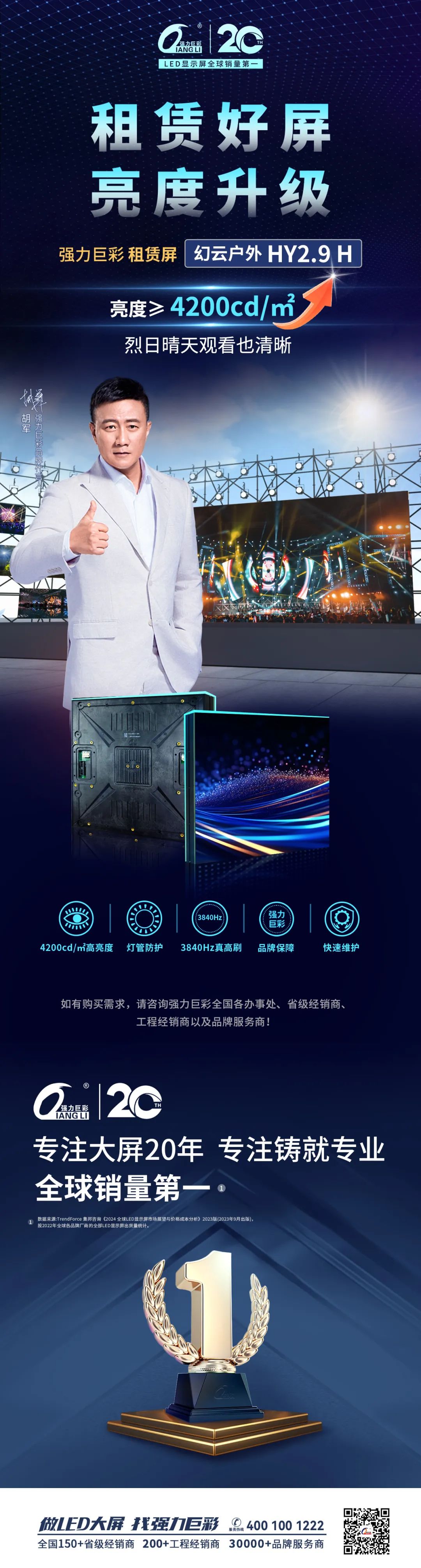 幻云户外HY2.9 H，亮度升级4200cd/㎡，烈日晴天观看也清晰！