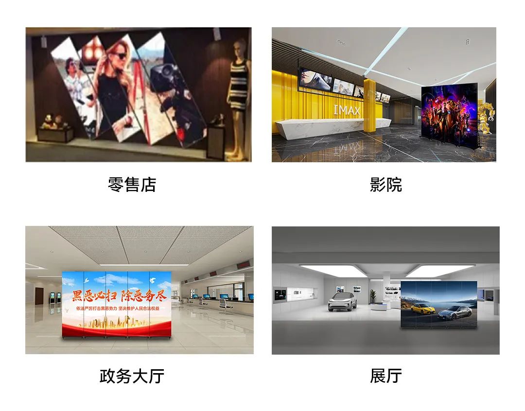 灰度科技海报屏自动拼接方案：14屏自动拼接，精彩画面一镜到底！ ​