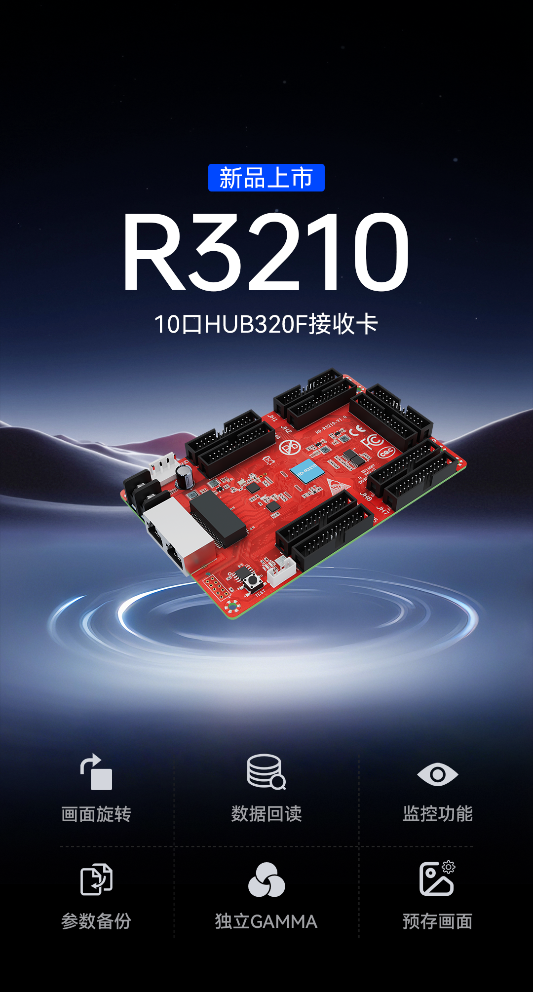 新品发布 | 灰度科技R3210接收卡，Flash灯板功能，让屏体管理更高效