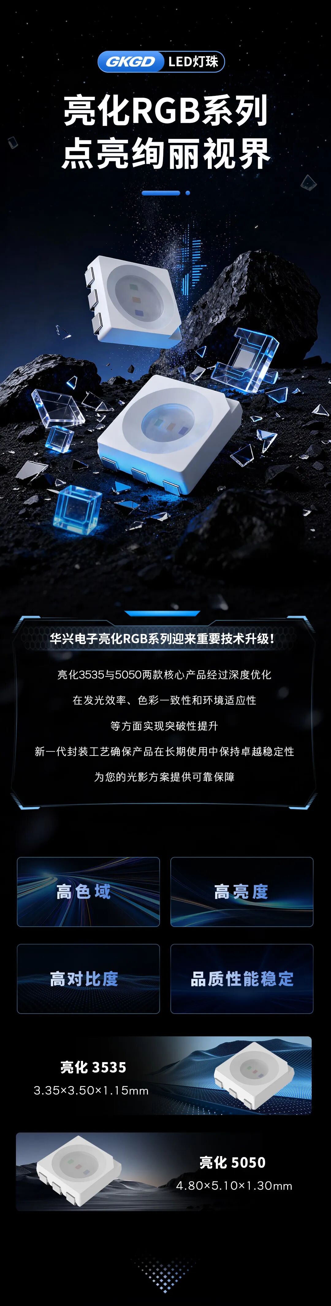 专业之选 | 高科华兴电子亮化RGB系列：精工打造，点亮绚丽视界！