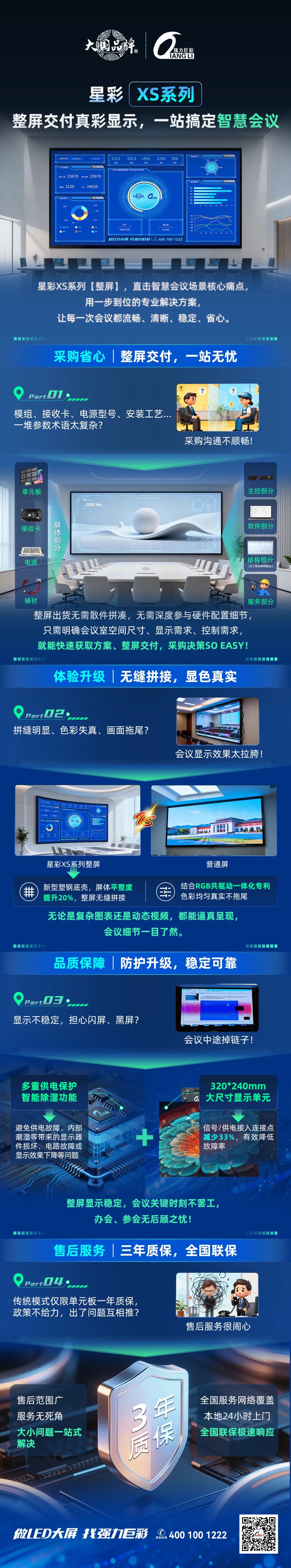 星彩XS系列 | 整屏交付真彩显示，一站搞定智慧会议！