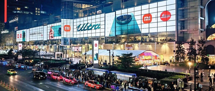 全球媒体集中报道洲明科技｜2400㎡，亚洲最大户内透明巨幕“刷屏”曼谷