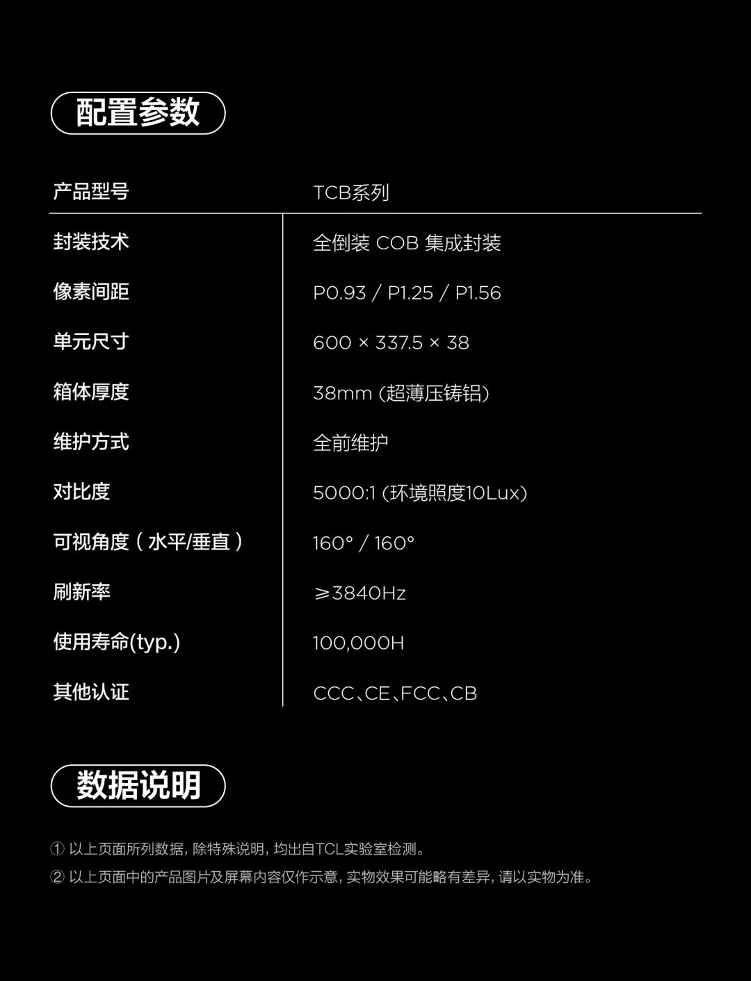 新品发布 | 小间距 LED TCB系列