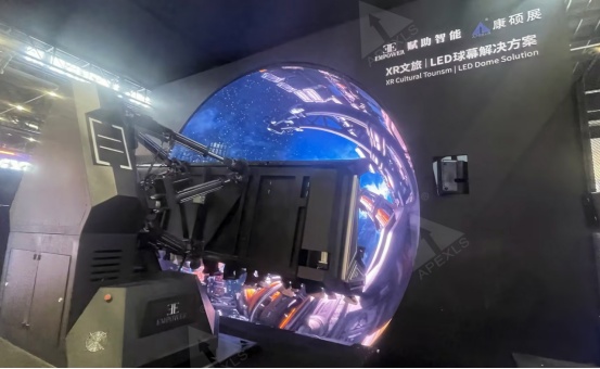 中小场地也能解锁裸眼3D飞行狂欢!康硕展推出8座LED球幕飞行影院